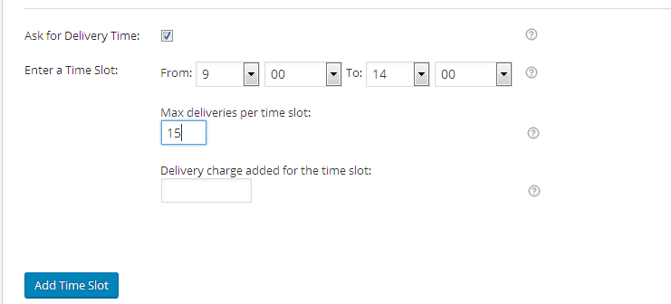 Delivery Date on product page for WooCommerce - Adding time slots