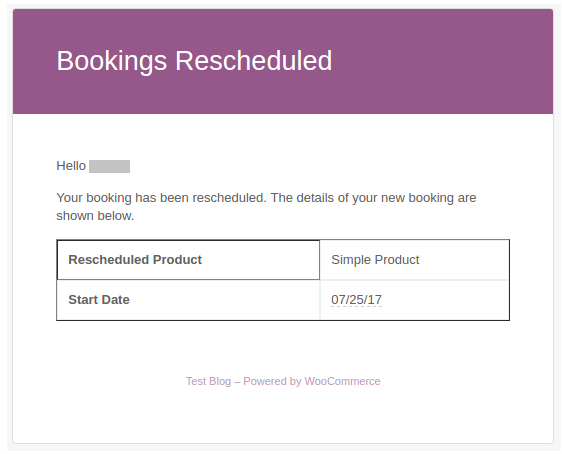 Booking Rescheduled Email