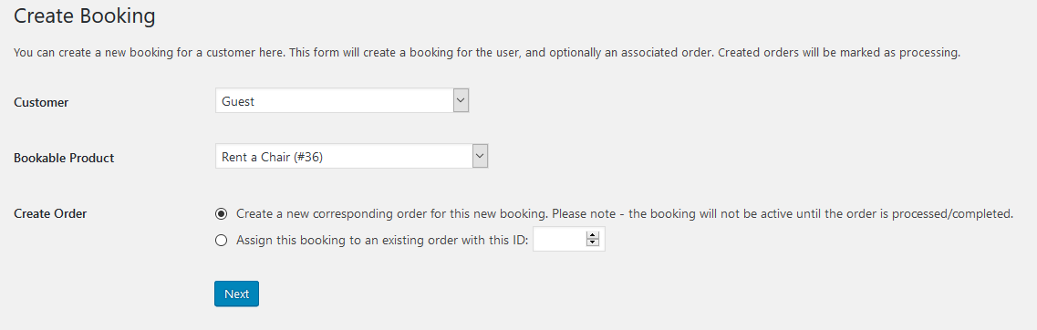 Create Booking-1