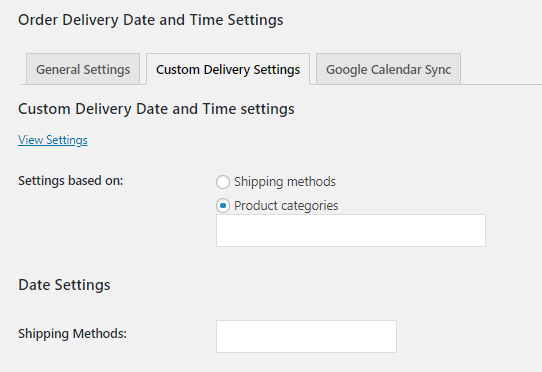 A glance at the how Custom Delivery Settings of Order Delivery Date for WooCommerce plugin works in combination - Tyche Softwares