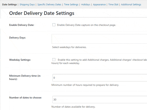 Order Delivery Date plugin gif