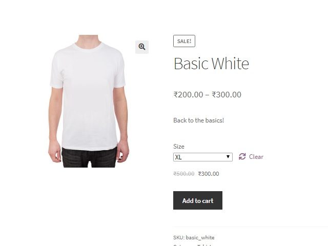 display “You Save x%” below sale prices for simple and variable products in WooCommerce - Variable Product with Variation Selected